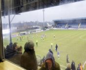 Full-time scenes at Mourneview Park after Glenavon defeated Dungannon Swifts 4-0 thanks to Lido Lotefa&#39;s hat-trick