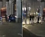 Watch: Moment car driven into Buckingham Palace gates as loud bang heard from gate girl fucked