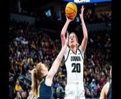 Caitlin Clark sets big tournament scoring mark in LOWA win.The news shows off incredible vision in big ten semifinal rout of Michigan./