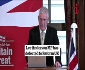 Lee Anderson MP joins right-wing Reform UK from gillian anderson bbc