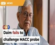 The High Court says action by investigative authorities cannot be reviewed by the courts.&#60;br/&#62;&#60;br/&#62;Read More: https://www.freemalaysiatoday.com/category/nation/2024/03/04/court-rejects-daim-and-familys-bid-to-challenge-macc-probe/ &#60;br/&#62;&#60;br/&#62;Laporan Lanjut: https://www.freemalaysiatoday.com/category/bahasa/tempatan/2024/03/04/mahkamah-tolak-permohonan-daim-semak-siasatan-sprm/&#60;br/&#62;&#60;br/&#62;Free Malaysia Today is an independent, bi-lingual news portal with a focus on Malaysian current affairs.&#60;br/&#62;&#60;br/&#62;Subscribe to our channel - http://bit.ly/2Qo08ry&#60;br/&#62;------------------------------------------------------------------------------------------------------------------------------------------------------&#60;br/&#62;Check us out at https://www.freemalaysiatoday.com&#60;br/&#62;Follow FMT on Facebook: https://bit.ly/49JJoo5&#60;br/&#62;Follow FMT on Dailymotion: https://bit.ly/2WGITHM&#60;br/&#62;Follow FMT on X: https://bit.ly/48zARSW &#60;br/&#62;Follow FMT on Instagram: https://bit.ly/48Cq76h&#60;br/&#62;Follow FMT on TikTok : https://bit.ly/3uKuQFp&#60;br/&#62;Follow FMT Berita on TikTok: https://bit.ly/48vpnQG &#60;br/&#62;Follow FMT Telegram - https://bit.ly/42VyzMX&#60;br/&#62;Follow FMT LinkedIn - https://bit.ly/42YytEb&#60;br/&#62;Follow FMT Lifestyle on Instagram: https://bit.ly/42WrsUj&#60;br/&#62;Follow FMT on WhatsApp: https://bit.ly/49GMbxW &#60;br/&#62;------------------------------------------------------------------------------------------------------------------------------------------------------&#60;br/&#62;Download FMT News App:&#60;br/&#62;Google Play – http://bit.ly/2YSuV46&#60;br/&#62;App Store – https://apple.co/2HNH7gZ&#60;br/&#62;Huawei AppGallery - https://bit.ly/2D2OpNP&#60;br/&#62;&#60;br/&#62;#FMTNews #KLHighCourt #Reject #DaimZainuddin #MACC