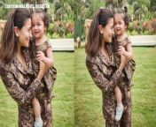 Bollywood Diva Alia Bhatt recently dropped photodump with endearing pictures featuring her adorable daughter Raha, hubby Ranbir Kapoor and sister-in-law Kareena Kapoor. These adorable pics are rapidly going viral on the Internet and fans are showering all their love on the post. The mother daughter duo is seen twinning in floral outfits, while Alia is seen wearing an overall, Raha is seen twinning with her mom in a cute frock of the same fabric. Sure enough, fans are dropping cute comments and praising the cute picture.&#60;br/&#62;&#60;br/&#62;#aliabhatt #raha #ranbirkapoor #kareenakapoorkhan #viralvideo #trending #entertainmentnews #bollywood