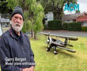 Garry Bergen has brought his Waco model plane to Koroit&#39;s fun fly day.