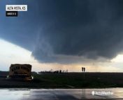 As storms moved through Alta Vista, Kansas, a tornado was spotted on the ground.
