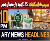 #Senateelections #nationalassembly #48seats #headlines &#60;br/&#62;&#60;br/&#62;PTI founder okays candidates for Senate elections&#60;br/&#62;&#60;br/&#62;PIA has been first in line for privatization, says Aurangzeb&#60;br/&#62;&#60;br/&#62;Pakistan likely to sign staff-level agreement with IMF next week&#60;br/&#62;&#60;br/&#62;Crown Prince Salman reaffirms Saudi support for Pakistan&#60;br/&#62;&#60;br/&#62;US Ambassador meets NA speaker, emphasises need for parliamentary cooperation&#60;br/&#62;&#60;br/&#62;Adiala Jail security further beefed up amid security concerns&#60;br/&#62;&#60;br/&#62;Follow the ARY News channel on WhatsApp: https://bit.ly/46e5HzY&#60;br/&#62;&#60;br/&#62;Subscribe to our channel and press the bell icon for latest news updates: http://bit.ly/3e0SwKP&#60;br/&#62;&#60;br/&#62;ARY News is a leading Pakistani news channel that promises to bring you factual and timely international stories and stories about Pakistan, sports, entertainment, and business, amid others.