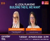 The Draft of the Kuala Lumpur Local Plan 2040 has been exhibited for public review and DBKL is now inviting city dwellers to give their feedback over the next month. The KL Local Plan has more details than the Structure Plan, spelling out the proposed land use zones and plot ratio and development density for each lot in KL. It will guide all of the city’s development policies and local planning in the next two decades. Is the KL Local Plan in line with the KL we want? On this episode of #ConsiderThis Melisa Idris speaks to Koh Cha-Ly and Dr Shuhana Shamsuddin.&#60;br/&#62;&#60;br/&#62;