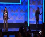 Demi Lovato goes a bit off script to hilariously admit that she has a bigger dick than Nick Jonas and then sweetly gives a shout-out to her love, Wilmer Valderrama, while she accepts the GLAAD Vanguard award.