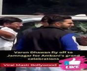 Varun Dhawan fly off to Jamnagar for Ambani&#39;s grand celebrations