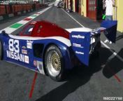 Nissan R90CK Group C car racing at Mugello_ VRH35Z V8 Engine Sound w_ Unusual 'Rear' Exhaust! from girl nagpuria group dance ass