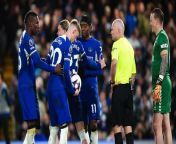 Cole Palmer’s four-goal haul in Chelsea’s thumping 6-0 win over Everton at Stamford Bridge was overshadowed by what Mauricio Pochettino called “unacceptable” behaviour as two of his players were involved in a physical altercation over who should take a penalty.The home side were four goals up in the second half when Nicolas Jackson and Noni Madueke caused the unsavoury scene that left their manager feeling the need to apologise to fans watching the game around the world.Palmer, the club’s appointed penalty taker, finally took charge following intervention from the captain Conor Gallagher, recovering his composure to score his fourth of the game.