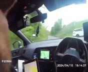 Watch: Moment police apprehend driver reversing down carriageway on suspicion of theft