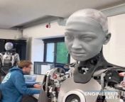 Robot with facial expressions