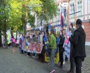 Dozens gathered at US, German, and French embassies in Prague, supporting the &#92;