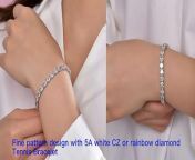 5A Cubic Zircon Tennis Bracelet Jewelry for Women Men 3 4 5mm 14k White Gold S925 Silver Tennis Bracelet&#60;br/&#62;#Bracelet&#60;br/&#62;#Kirin Jewelry&#60;br/&#62;