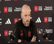 Manchester United boss Erik Ten Hag hits out at the media fallout to their FA Cup semi-final victory and also previews their Premier League clash with Sheffield United&#60;br/&#62;Carrington, Manchester, UK