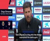 Atletico Madrid boss Diego Simeone praises Saul Niguez after his 87th minute winner against Villarreal
