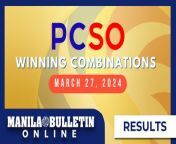 Here are the winning lotto combinations of the lotto draw results for the 9 p.m. draw on Wednesday, March 27. &#60;br/&#62;&#60;br/&#62;Subscribe to the Manila Bulletin Online channel! - https://www.youtube.com/TheManilaBulletin&#60;br/&#62;&#60;br/&#62;Visit our website at http://mb.com.ph&#60;br/&#62;Facebook: https://www.facebook.com/manilabulletin &#60;br/&#62;Twitter: https://www.twitter.com/manila_bulletin&#60;br/&#62;Instagram: https://instagram.com/manilabulletin&#60;br/&#62;Tiktok: https://www.tiktok.com/@manilabulletin&#60;br/&#62;&#60;br/&#62;#ManilaBulletinOnline&#60;br/&#62;#ManilaBulletin&#60;br/&#62;#LatestNews&#60;br/&#62;