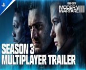 Call of Duty: Modern Warfare III &amp; Warzone - Season 3 Multiplayer Trailer &#124; PS5 &amp; PS4 Games&#60;br/&#62;&#60;br/&#62;No matter the fight, leave no friend behind &#60;br/&#62;Turn it up across 4 MP maps, game modes like Capture the Flag and more in Season 03 of #MW3 on April 3