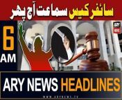 #headlines #ciphercase PTI #election #karachi #weatherupdate #PTI #adialajail #pmshehbazsharif &#60;br/&#62;&#60;br/&#62;Follow the ARY News channel on WhatsApp: https://bit.ly/46e5HzY&#60;br/&#62;&#60;br/&#62;Subscribe to our channel and press the bell icon for latest news updates: http://bit.ly/3e0SwKP&#60;br/&#62;&#60;br/&#62;ARY News is a leading Pakistani news channel that promises to bring you factual and timely international stories and stories about Pakistan, sports, entertainment, and business, amid others.&#60;br/&#62;&#60;br/&#62;Official Facebook: https://www.fb.com/arynewsasia&#60;br/&#62;&#60;br/&#62;Official Twitter: https://www.twitter.com/arynewsofficial&#60;br/&#62;&#60;br/&#62;Official Instagram: https://instagram.com/arynewstv&#60;br/&#62;&#60;br/&#62;Website: https://arynews.tv&#60;br/&#62;&#60;br/&#62;Watch ARY NEWS LIVE: http://live.arynews.tv&#60;br/&#62;&#60;br/&#62;Listen Live: http://live.arynews.tv/audio&#60;br/&#62;&#60;br/&#62;Listen Top of the hour Headlines, Bulletins &amp; Programs: https://soundcloud.com/arynewsofficial&#60;br/&#62;#ARYNews&#60;br/&#62;&#60;br/&#62;ARY News Official YouTube Channel.&#60;br/&#62;For more videos, subscribe to our channel and for suggestions please use the comment section.
