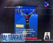 Good job sa kanyang lakas sa weightlifting ang ika-8 pambato ng Pilipinas sa 2024 Paris Olympics.&#60;br/&#62;&#60;br/&#62;&#60;br/&#62;&#60;br/&#62;&#60;br/&#62;Balitanghali is the daily noontime newscast of GTV anchored by Raffy Tima and Connie Sison. It airs Mondays to Fridays at 10:30 AM (PHL Time). For more videos from Balitanghali, visit http://www.gmanews.tv/balitanghali.&#60;br/&#62;&#60;br/&#62;#GMAIntegratedNews #KapusoStream&#60;br/&#62;&#60;br/&#62;Breaking news and stories from the Philippines and abroad:&#60;br/&#62;GMA Integrated News Portal: http://www.gmanews.tv&#60;br/&#62;Facebook: http://www.facebook.com/gmanews&#60;br/&#62;TikTok: https://www.tiktok.com/@gmanews&#60;br/&#62;Twitter: http://www.twitter.com/gmanews&#60;br/&#62;Instagram: http://www.instagram.com/gmanews&#60;br/&#62;&#60;br/&#62;GMA Network Kapuso programs on GMA Pinoy TV: https://gmapinoytv.com/subscribe
