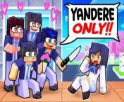 ONE GIRL in an ALL YANDERE Minecraft School! from bee girl minecraft